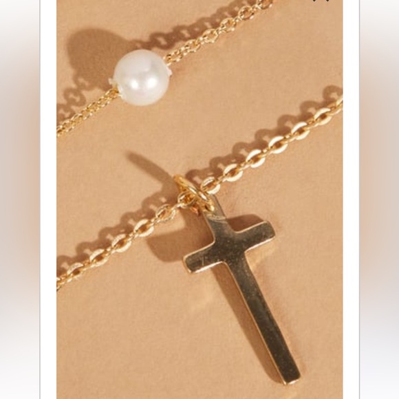 NWT Altar’d State Glass Bead Pendant Layered Necklace - Picture 5 of 6